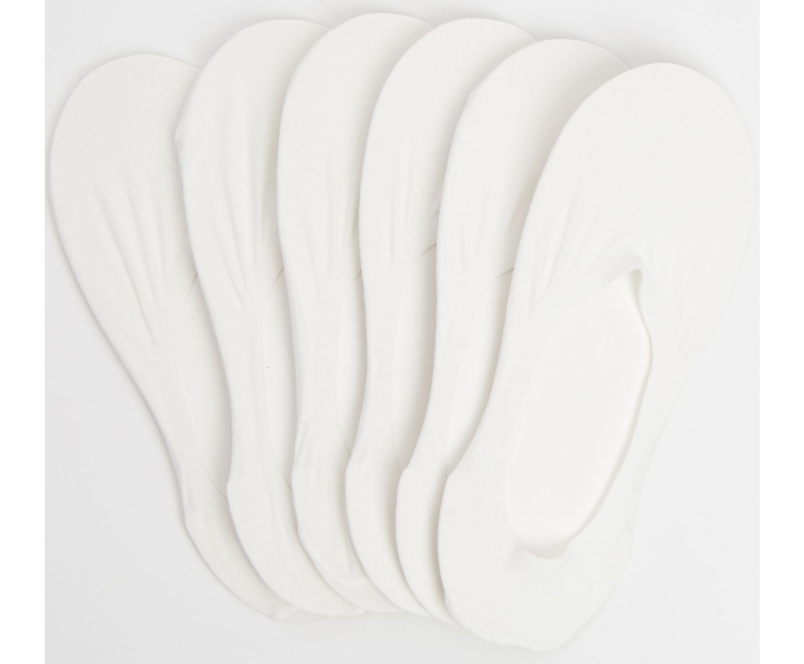 6PK Sneaker Liner White