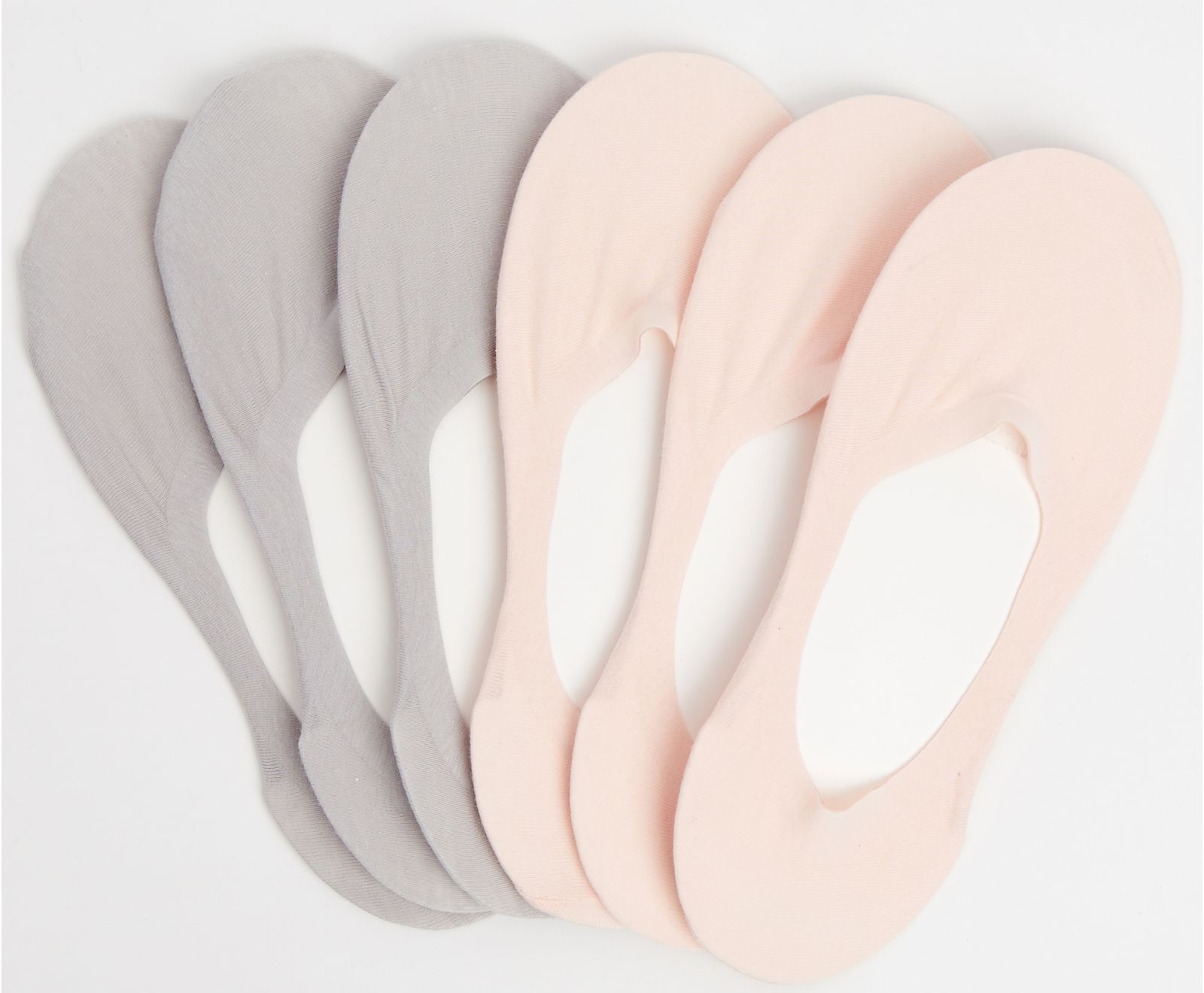 6PK Sneaker Liner Pink Grey