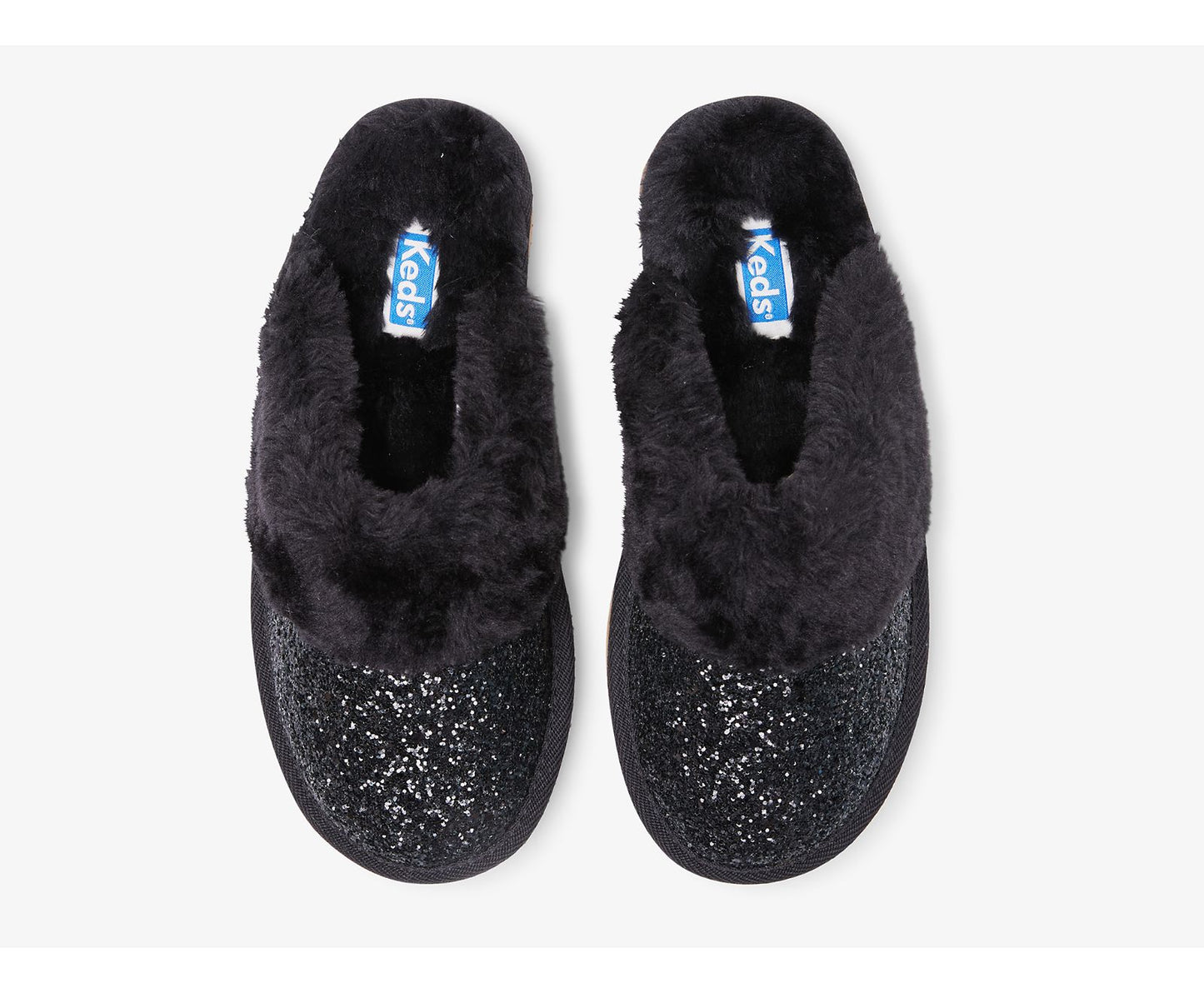 Mule Slipper Glitter Black