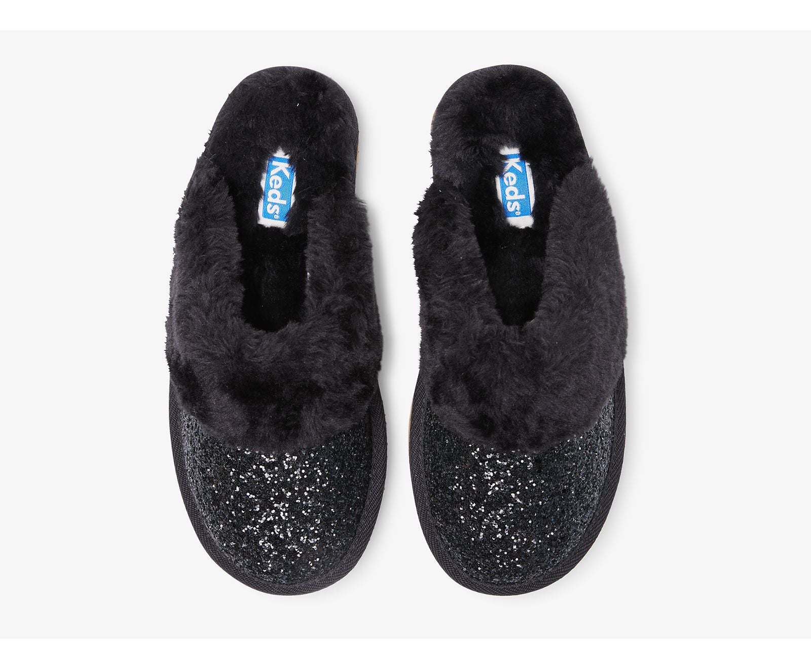 Mule Slipper Glitter Black