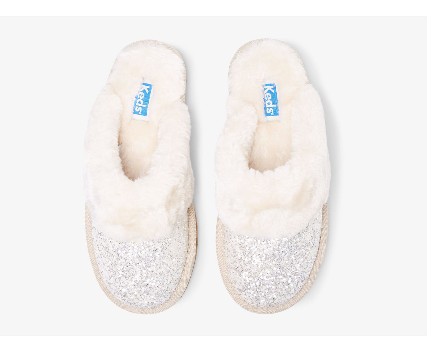 Mule Slipper Glitter Ivory