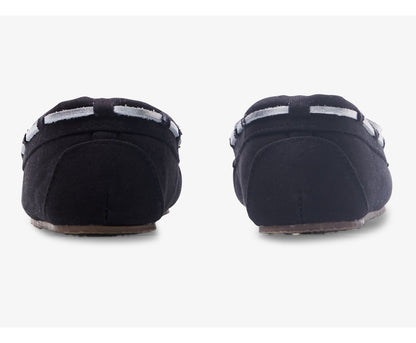 Moccasin Slipper Black Dog Multi