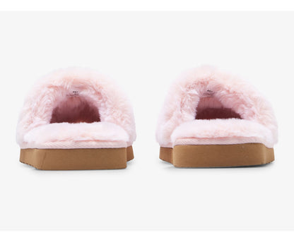 Fuzzy Slide Slipper Blush