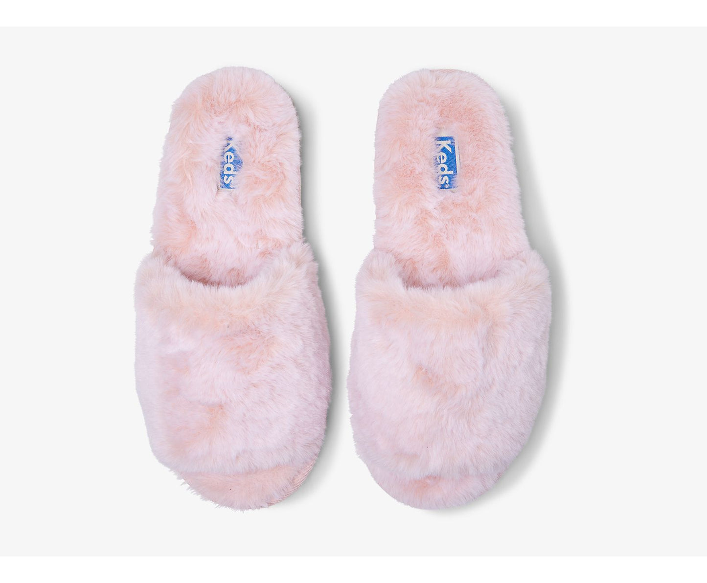 Fuzzy Slide Slipper Blush