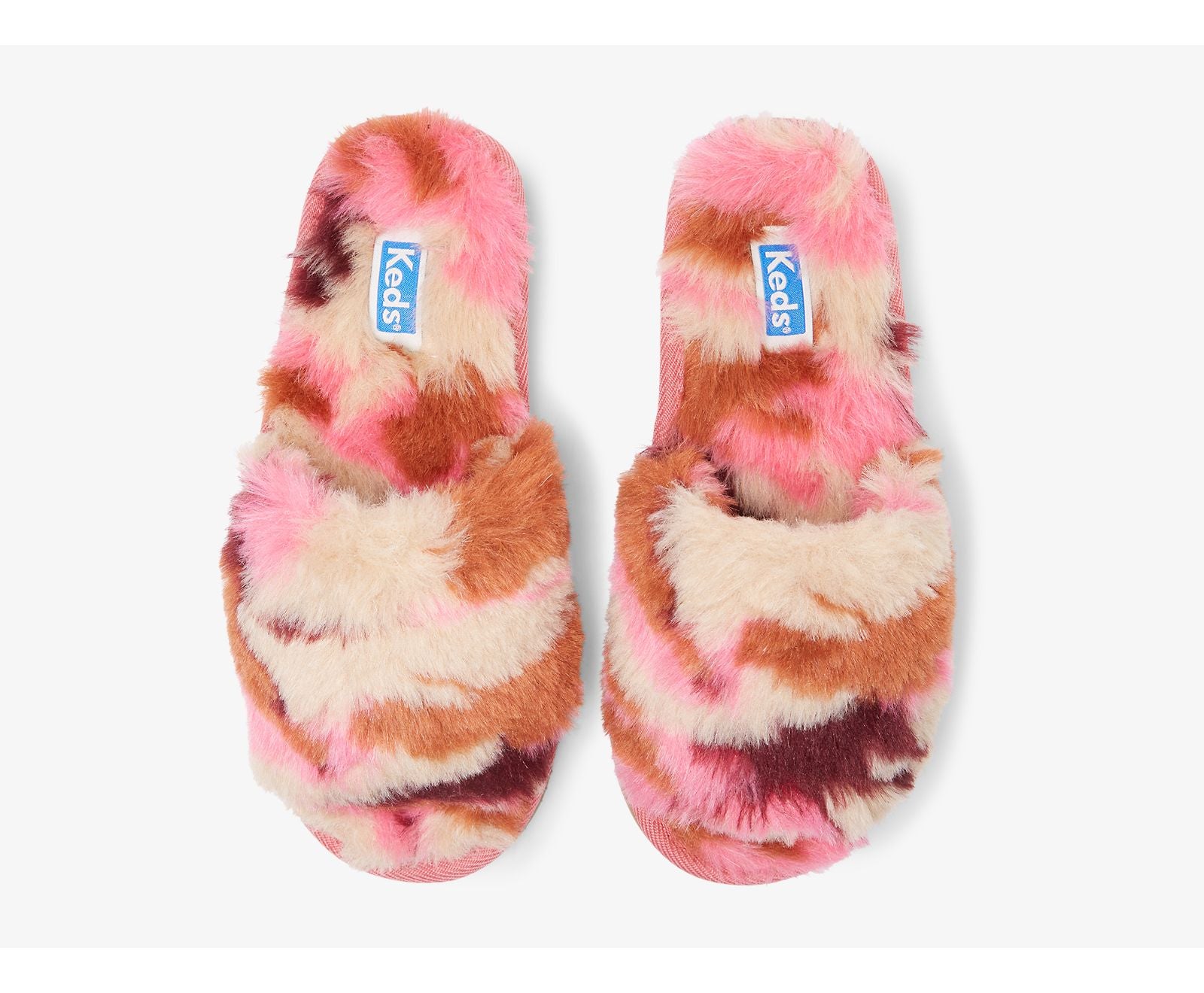 Fuzzy Slide Slipper Pink Camo