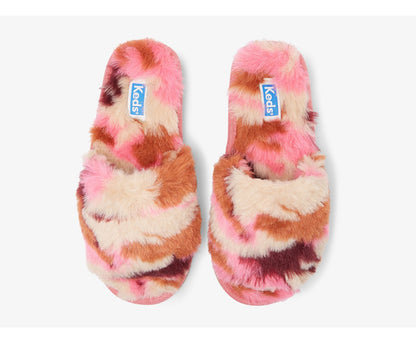 Fuzzy Slide Slipper Pink Camo