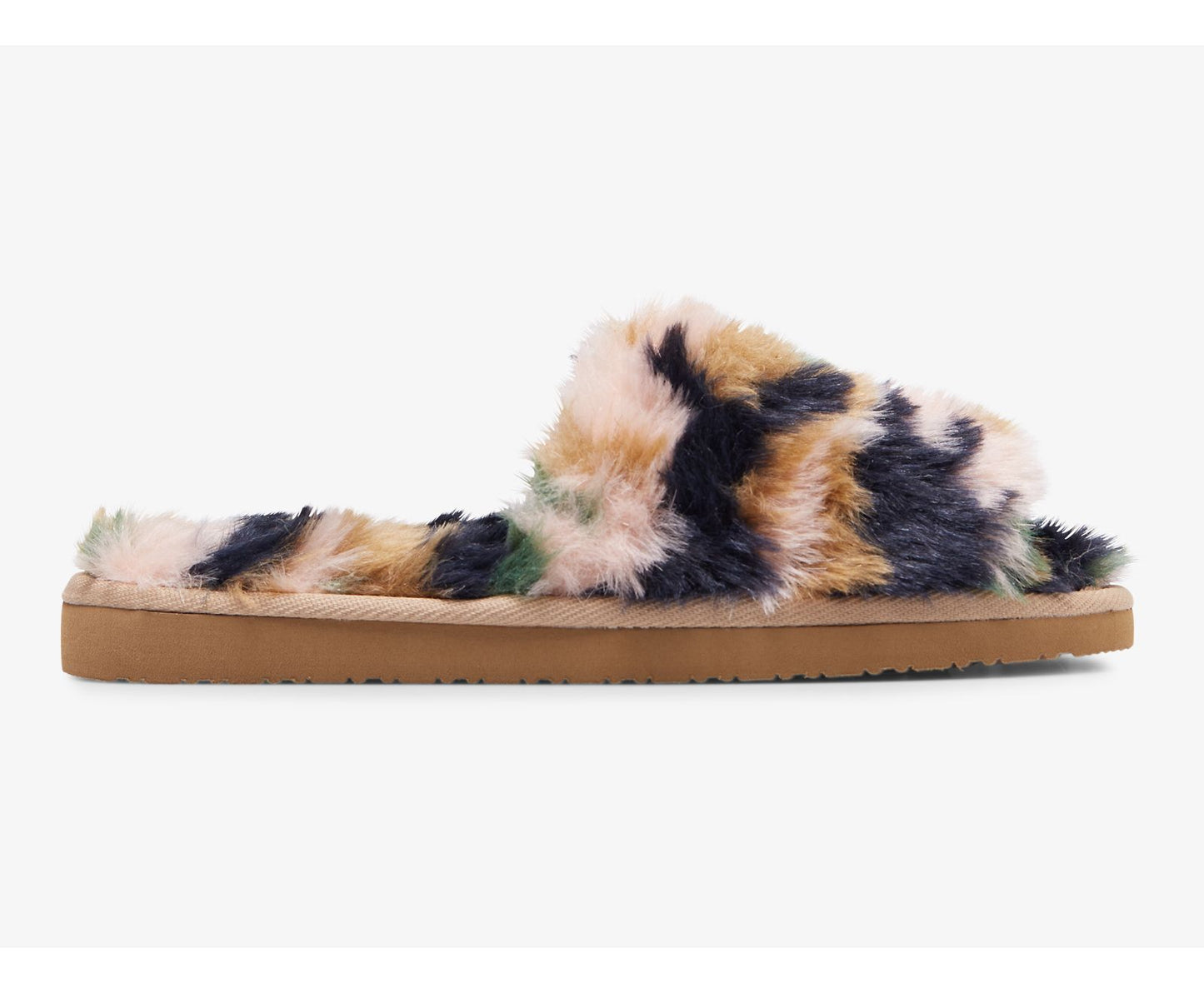 Fuzzy Slide Slipper Green Camo