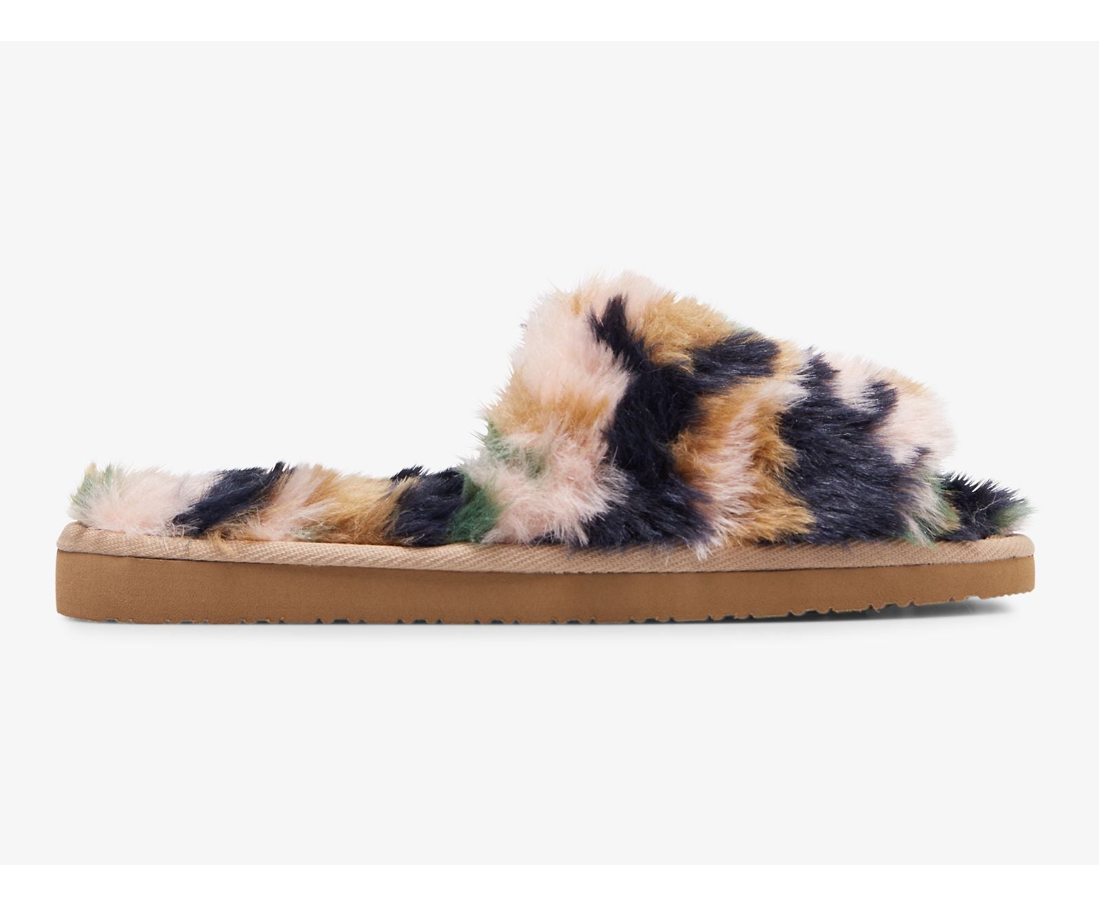 Fuzzy Slide Slipper Green Camo
