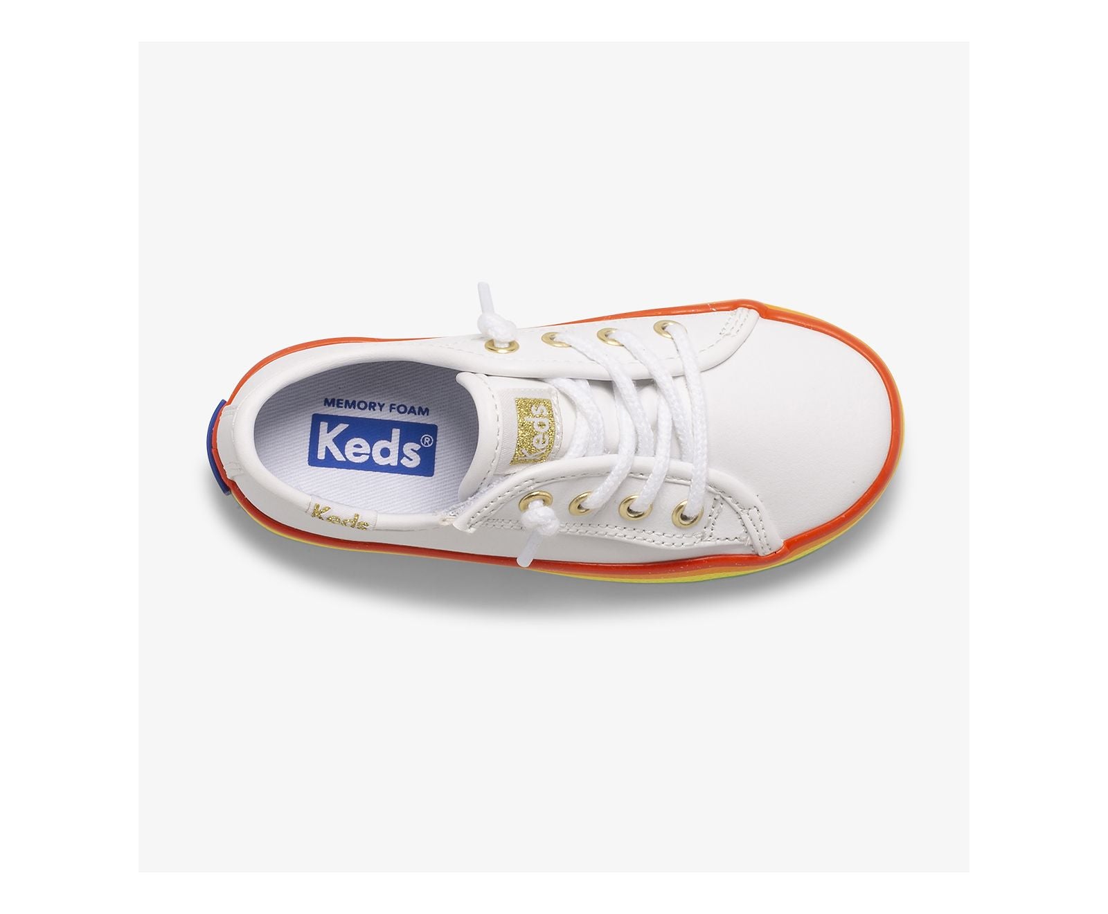 Little Kid's Kickstart Leather Jr Rainbow White/Rainbow