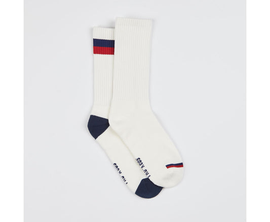 2PK Crew Socks White