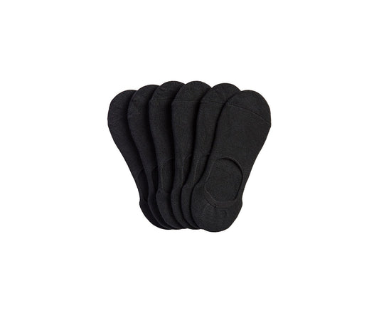 6 Pk Classic Sneaker Liner Socks Black