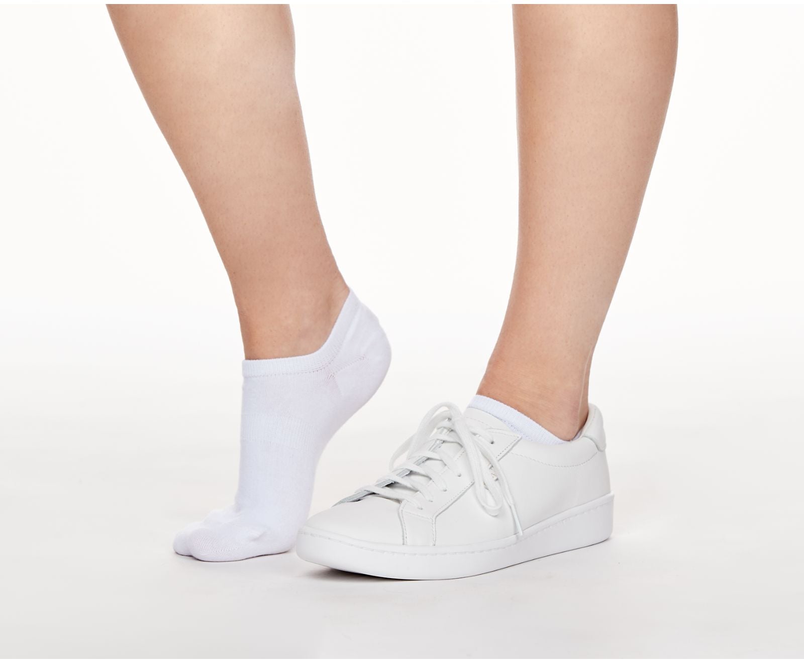 6 Pk High Cut Liner Socks White