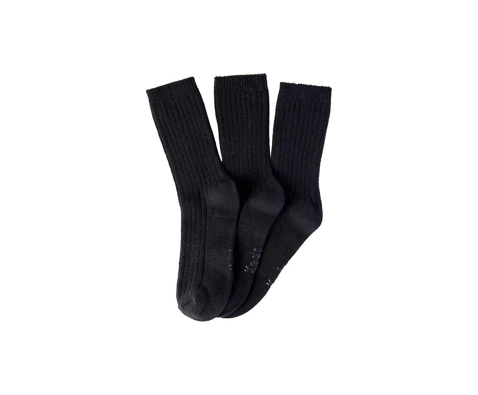 3 Pk Crew Boot Socks Black