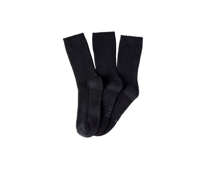 3 Pk Crew Boot Socks Black