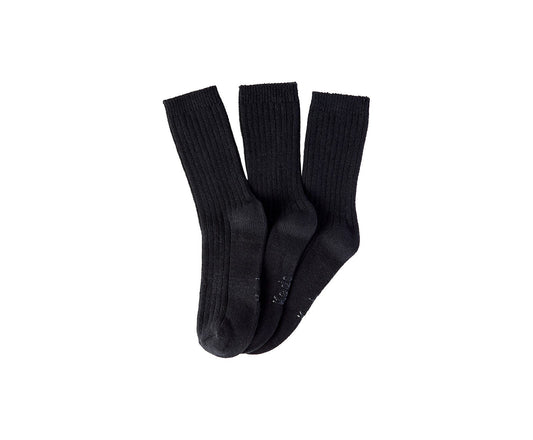 3 Pk Crew Boot Socks Black