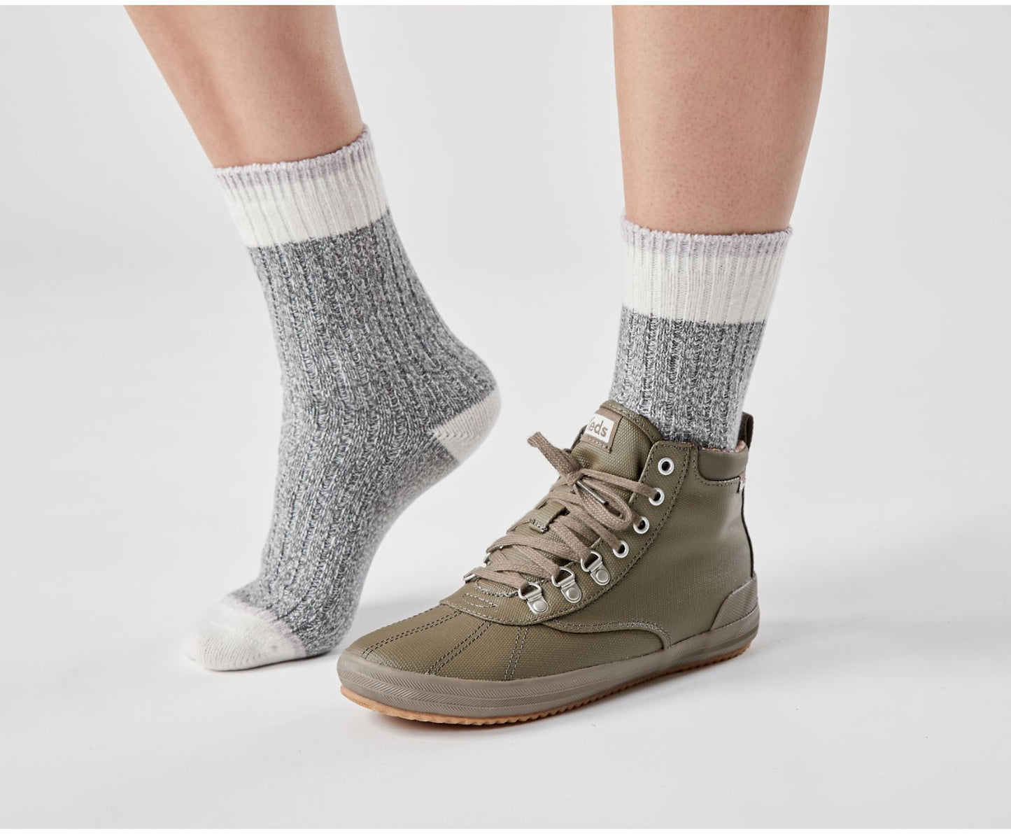 3 Pk Crew Boot Socks Mauve Asst