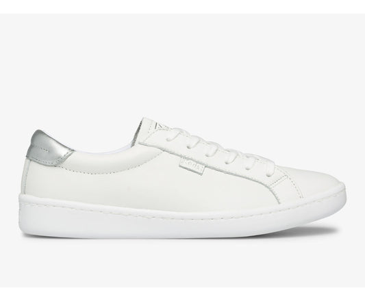 Ace Leather White Silver