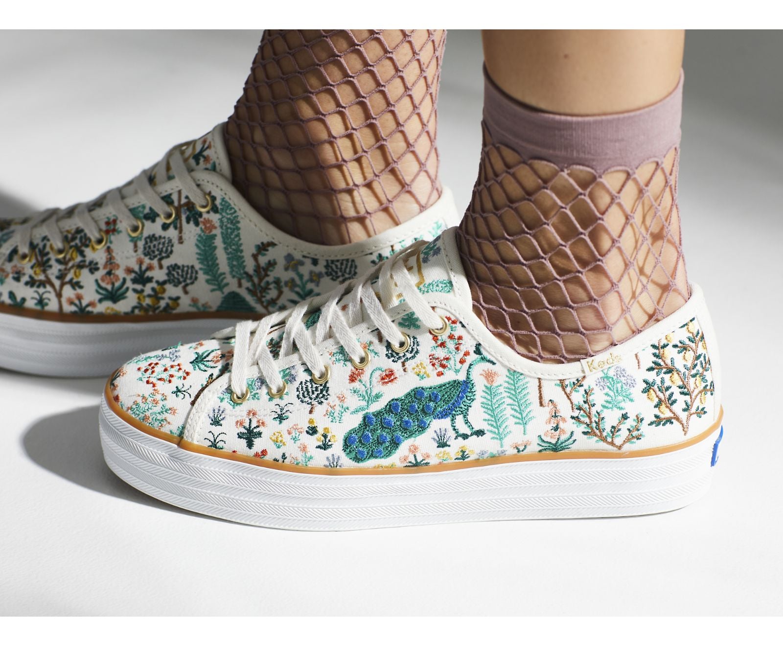 x Rifle Paper Co. Triple Kick Menagerie Embroidered Cream/Multi