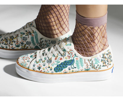 x Rifle Paper Co. Triple Kick Menagerie Embroidered Cream/Multi