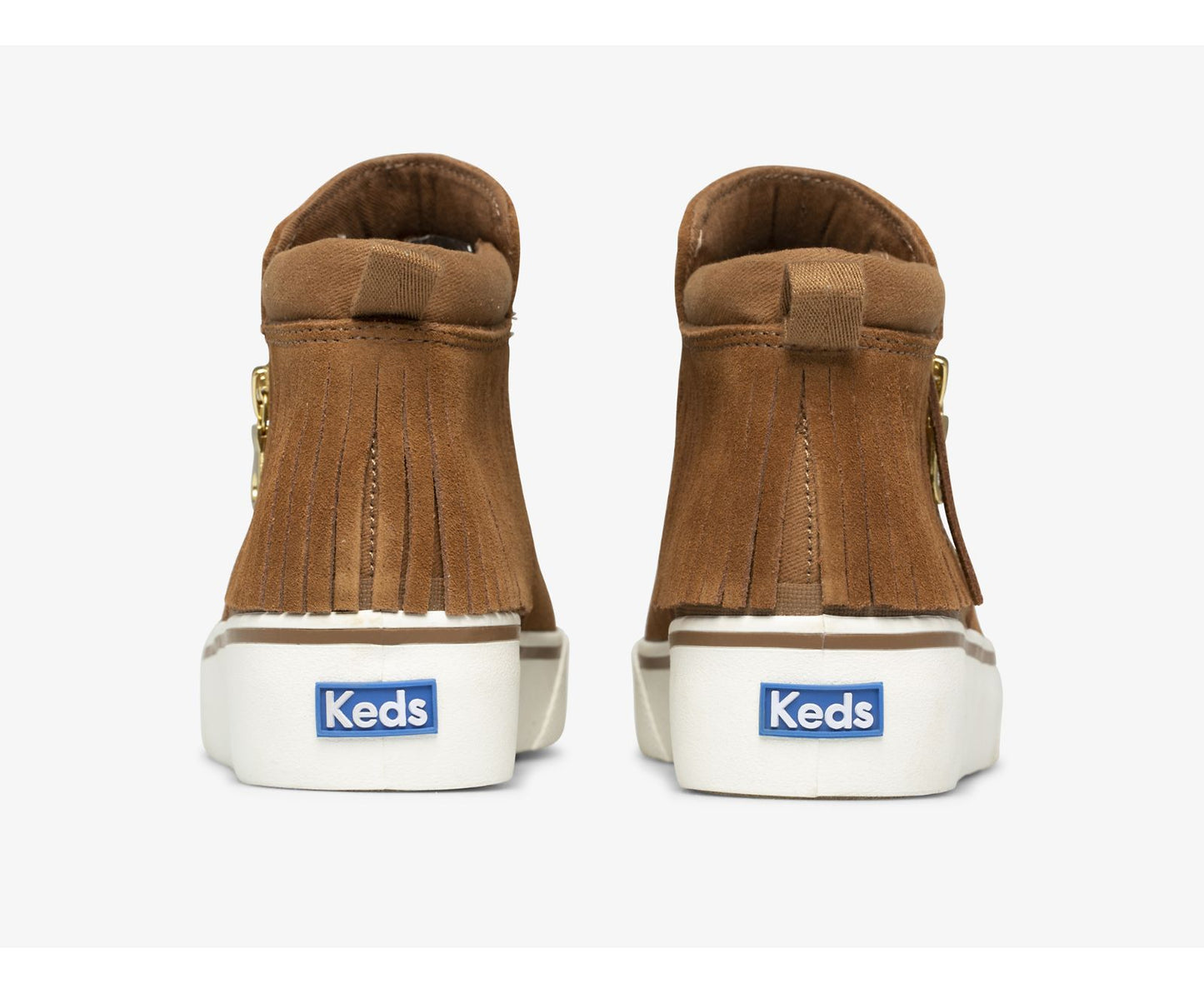 Cooper Zip Fringe Suede Brown