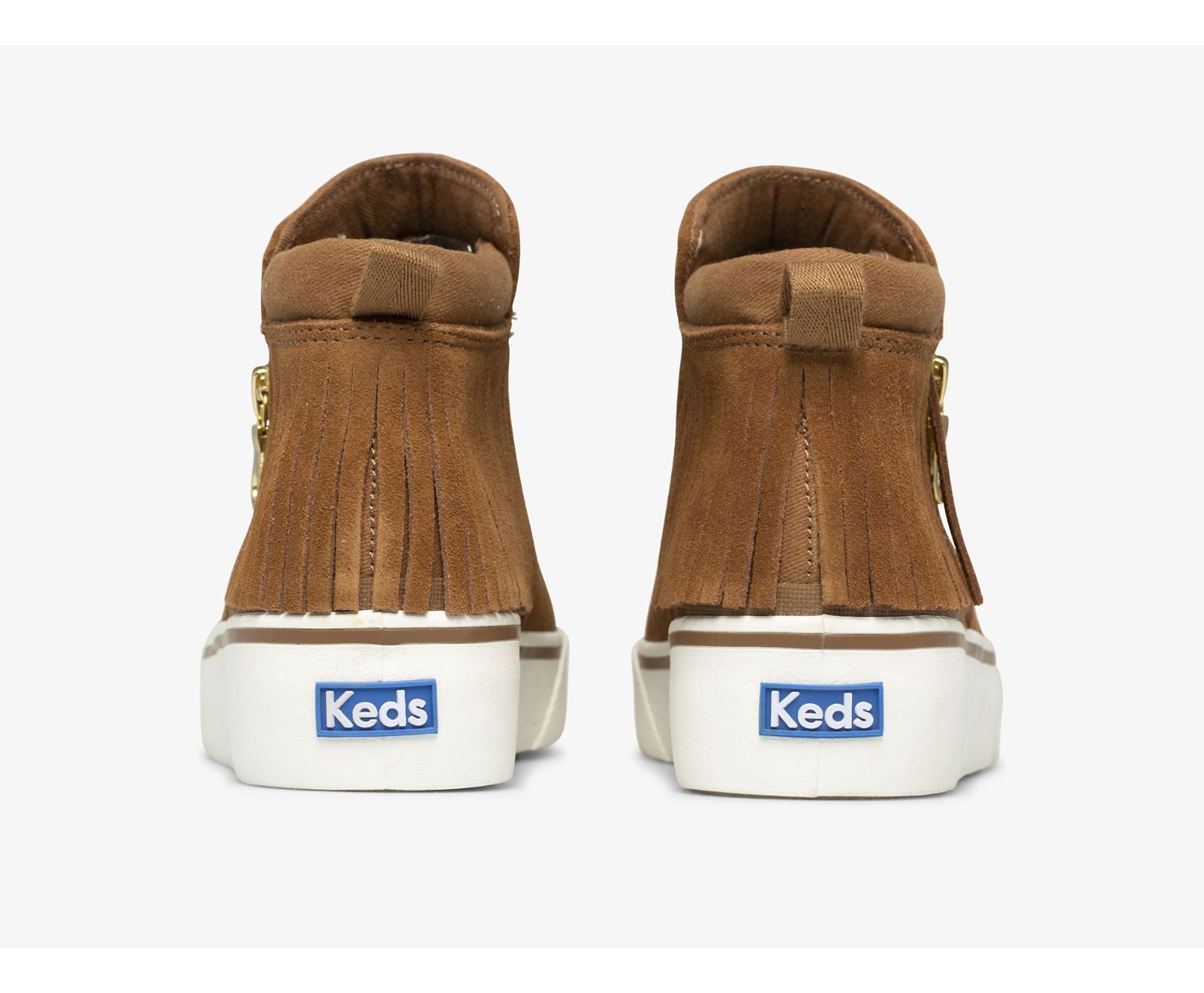 Cooper Zip Fringe Suede Brown