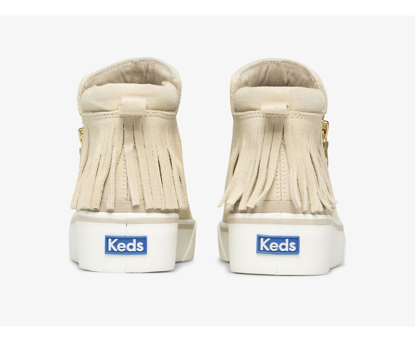 Cooper Zip Fringe Suede Sand