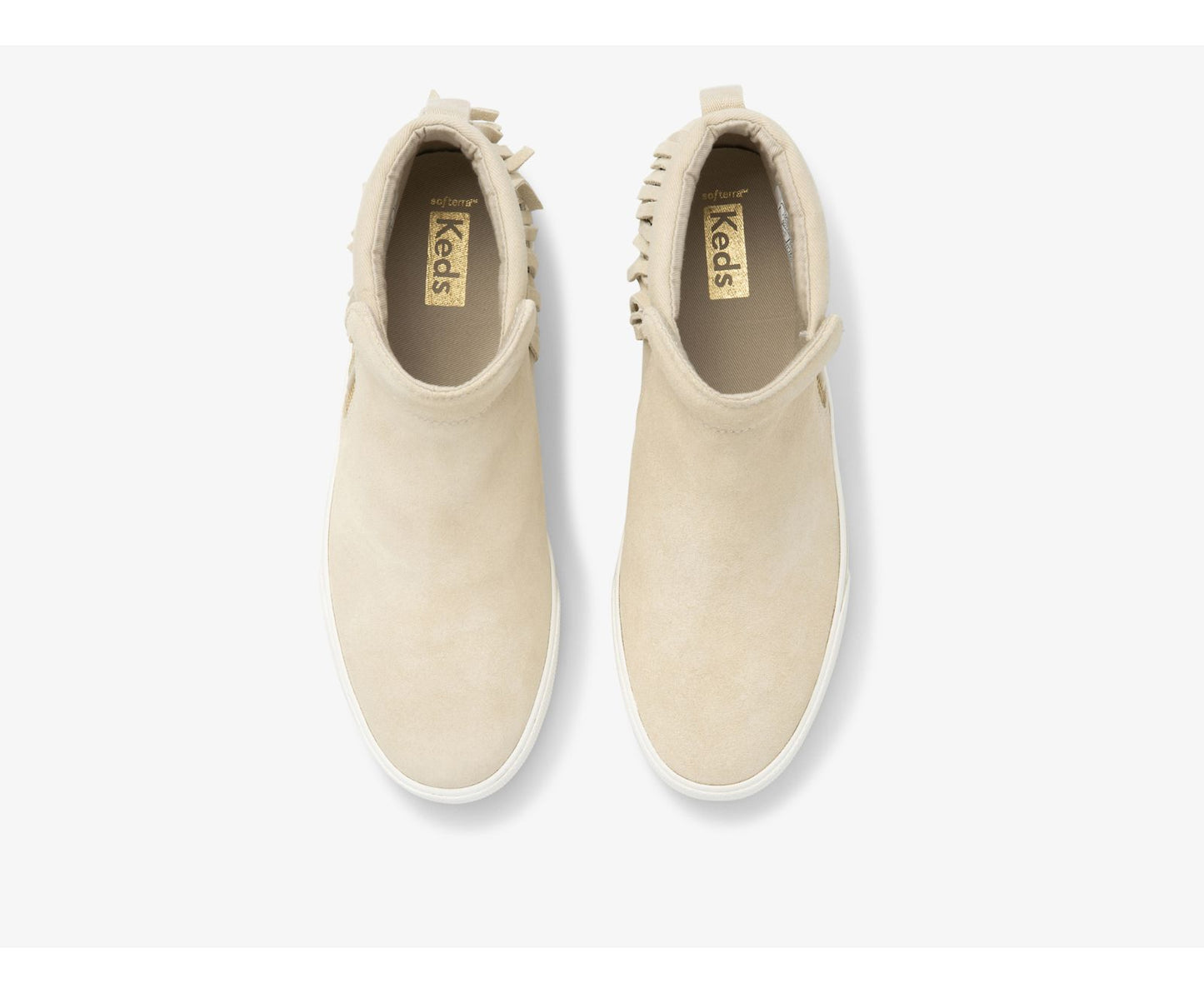 Cooper Zip Fringe Suede Sand