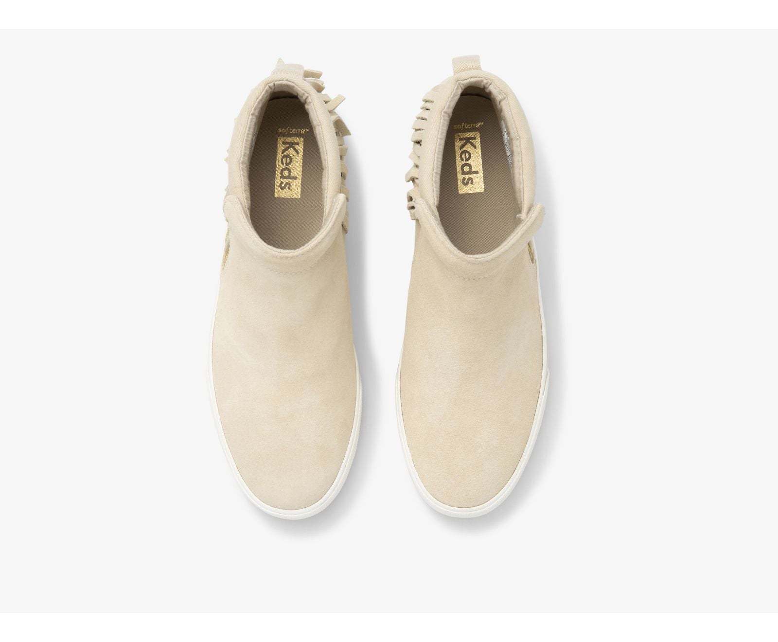 Cooper Zip Fringe Suede Sand