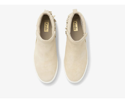 Cooper Zip Fringe Suede Sand