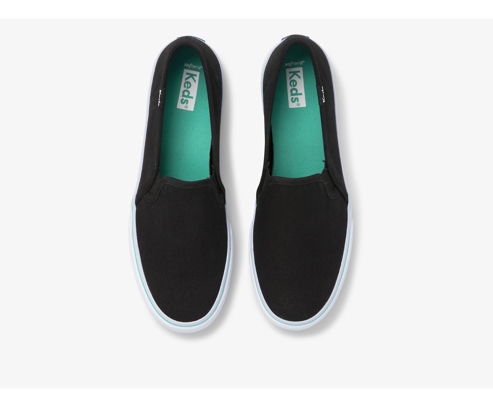 Double Decker Canvas Washable Black Turquoise