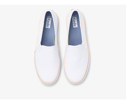 Double Decker Canvas Washable White Coral