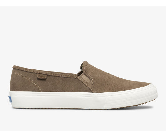 Double Decker Perf Suede Taupe