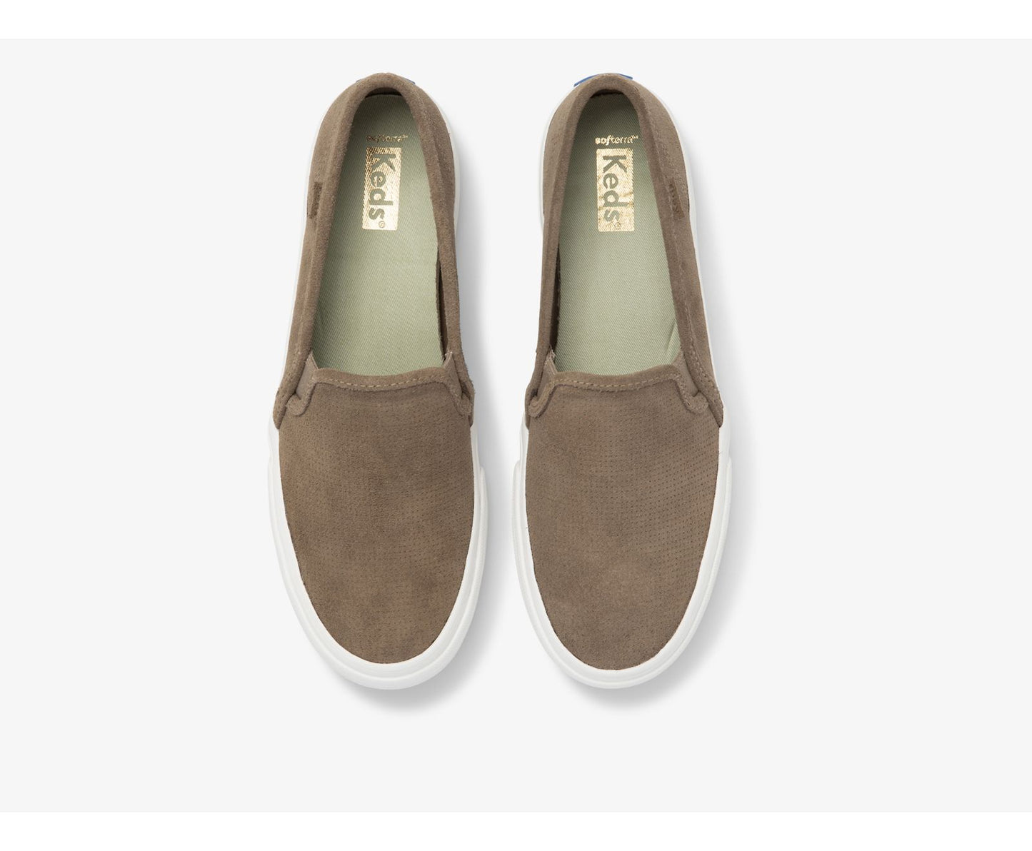 Double Decker Perf Suede Taupe