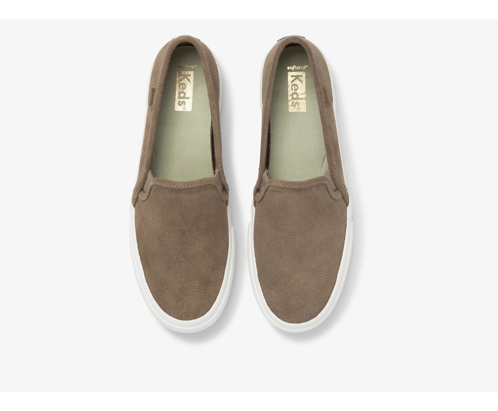 Double Decker Perf Suede Taupe