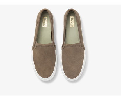 Double Decker Perf Suede Taupe