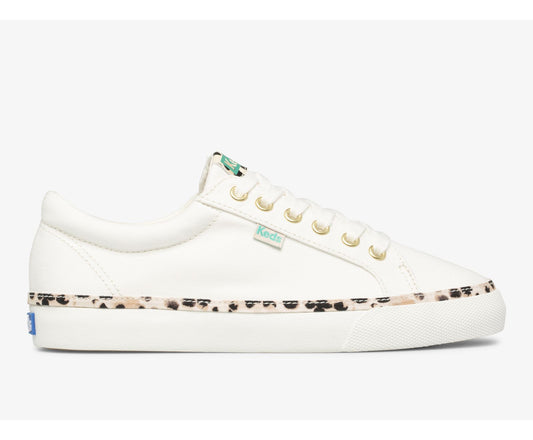 Jump Kick Leopard Pop Canvas Cream