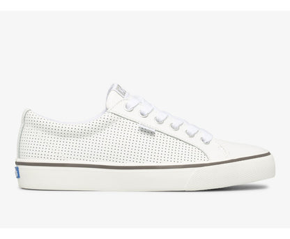 Jump Kick Perf Leather White