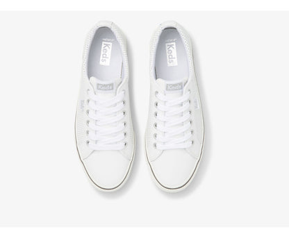 Jump Kick Perf Leather White