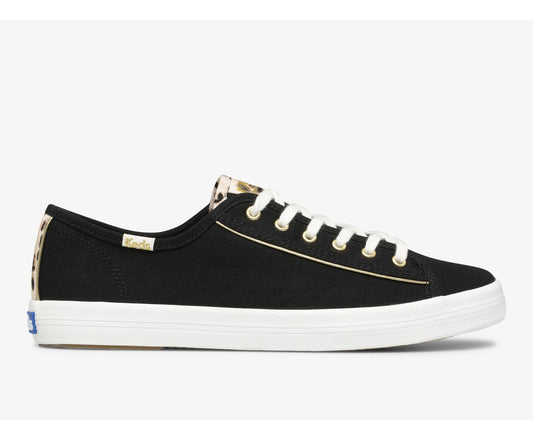 Kickstart Leopard Pop Canvas Black