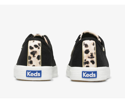 Kickstart Leopard Pop Canvas Black