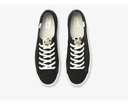 Kickstart Leopard Pop Canvas Black