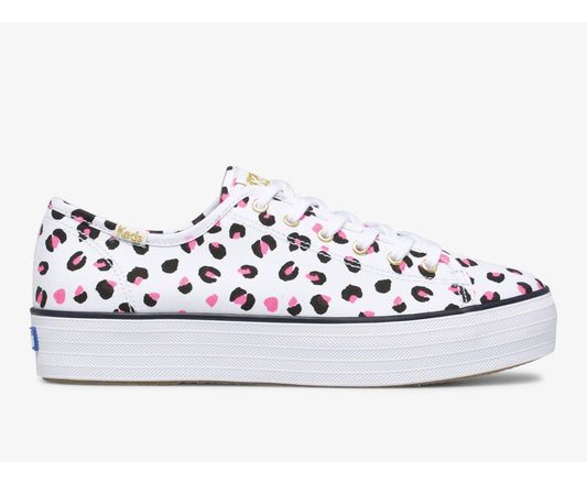 Triple Kick Leopard Canvas White Multi