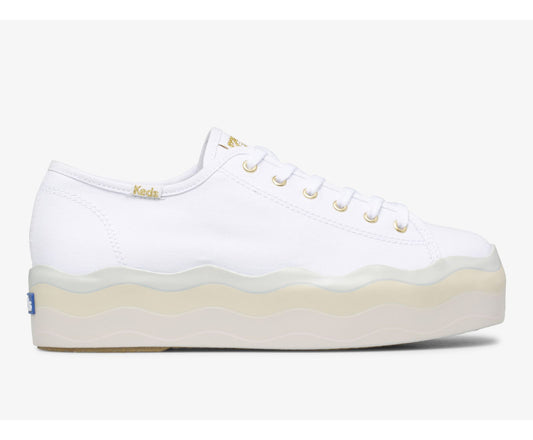 Triple Up Canvas Wave Foxing White Multi