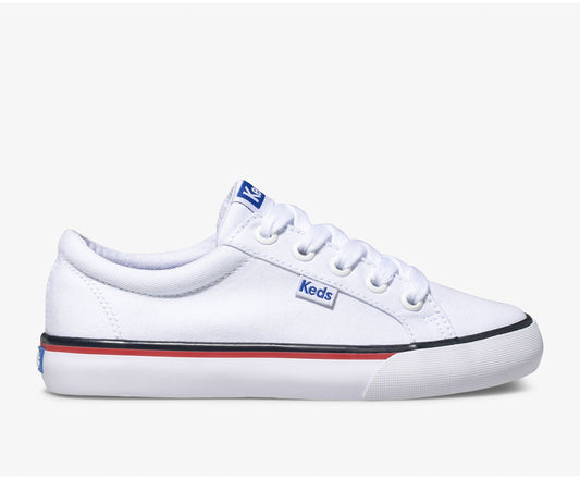 Big Kid's Jump Kick Canvas White